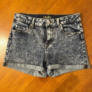Indigo Rein Stone Wash Denim Shorts